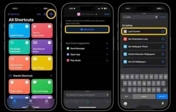 神湾镇苹果14锁屏维修店分享iPhone14升级iOS16.4后如何创建锁屏快捷方式 