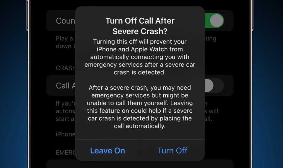 神湾镇苹果14维修分享 iPhone 14 和 Apple Watch 上关闭崩溃检测 
